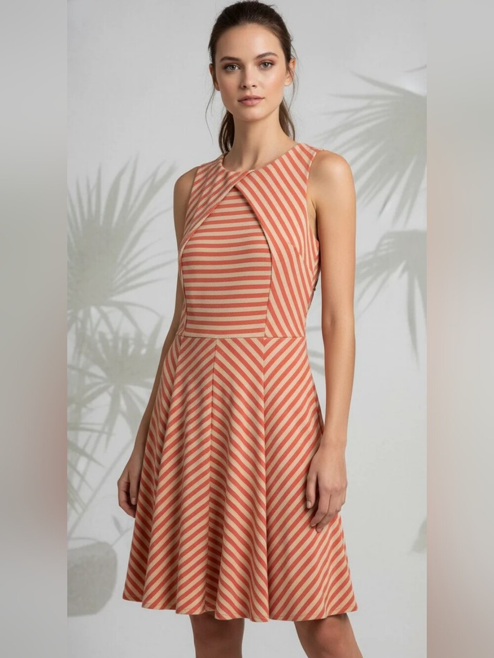 Medium M Gianni Bini Orange Striped Dress From Dillards